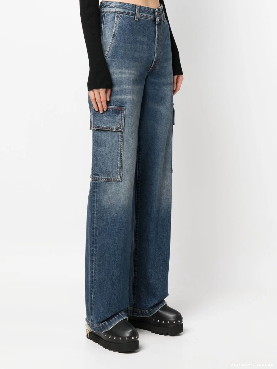 Affordable cargo-pockets McCartney straight-leg jeans Women Stella 0731